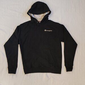 Champion Powerblend Hoodie Black Men's XL Graphic Fleece Pullover GF89H